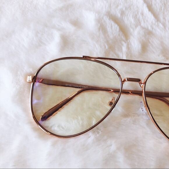 Jonah Rose Gold Aviator Computer Blue Light Glasses - Picture 2 of 9